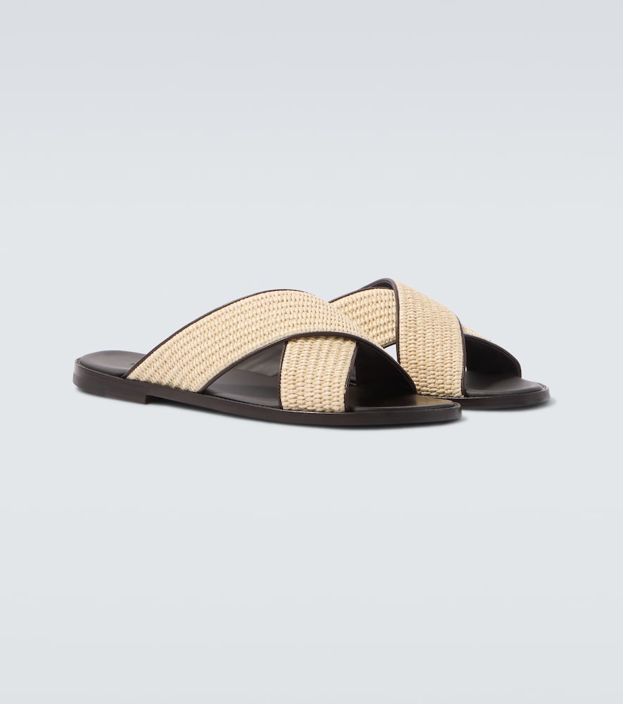 Sandalen Otawi aus Raffiabast mit Leder