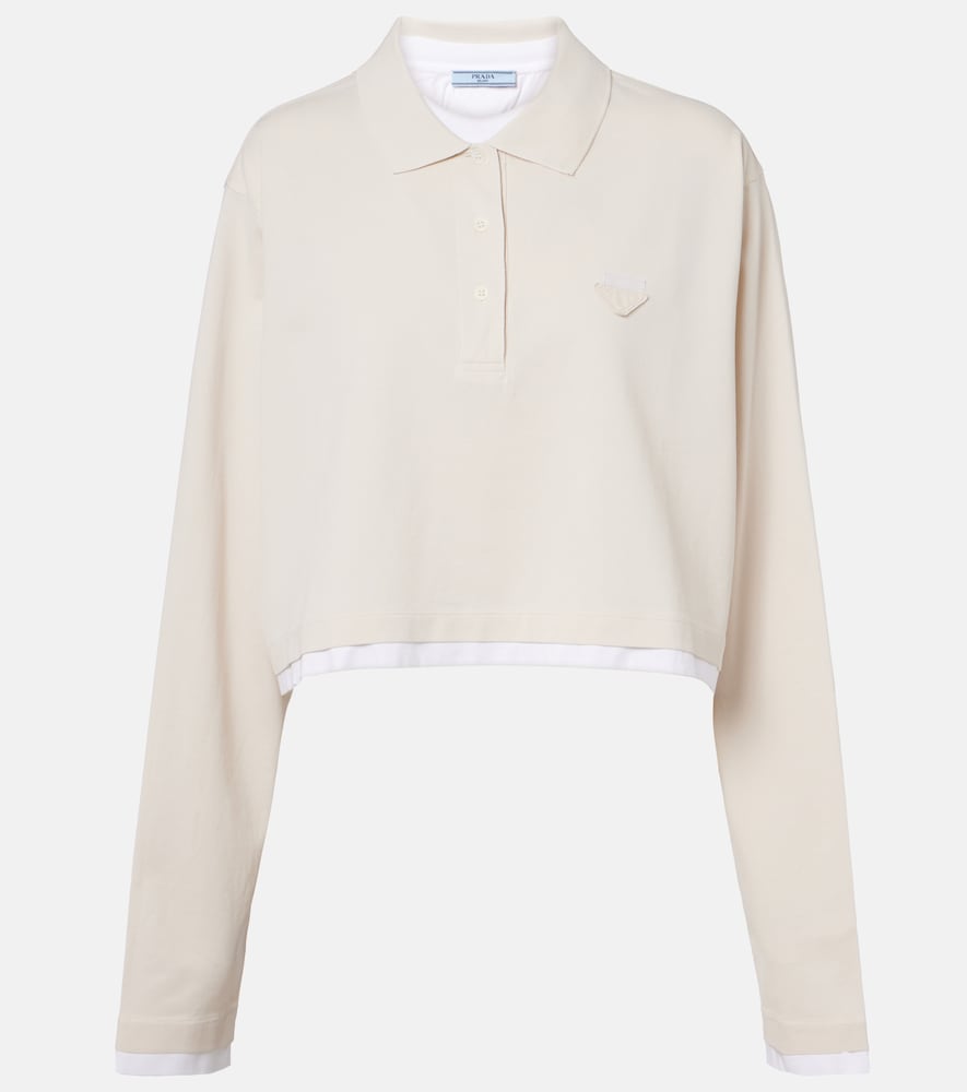 Polohemd aus Baumwoll-Piqué und Jersey