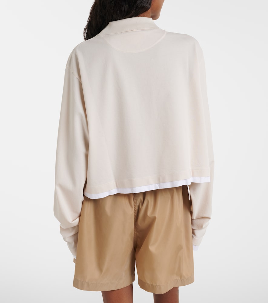  Prada Prada Polohemd Aus Baumwoll-piqué Und Jersey 