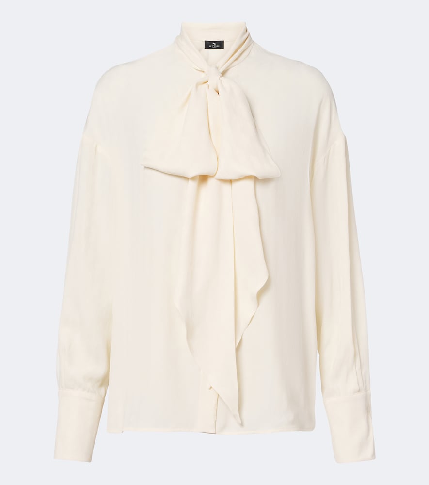 Bluse aus Jacquard-Georgette