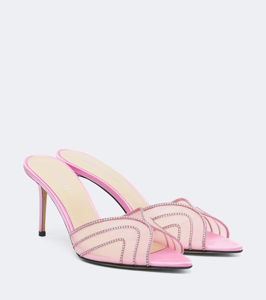 Verzierte Mules Rainbow aus Mesh