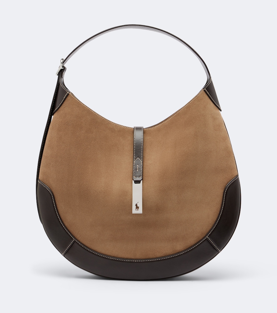 Borsa a spalla Polo ID Medium in suede
