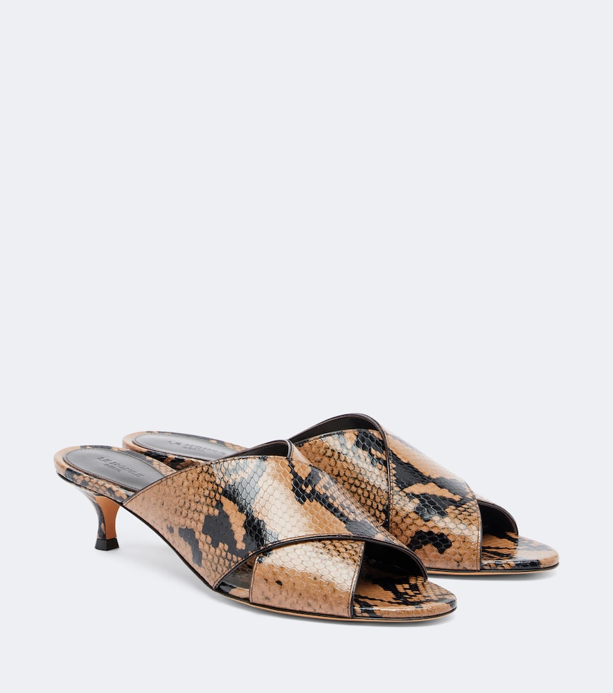 Le Monde Béryl Mules Luca in pelle stampata