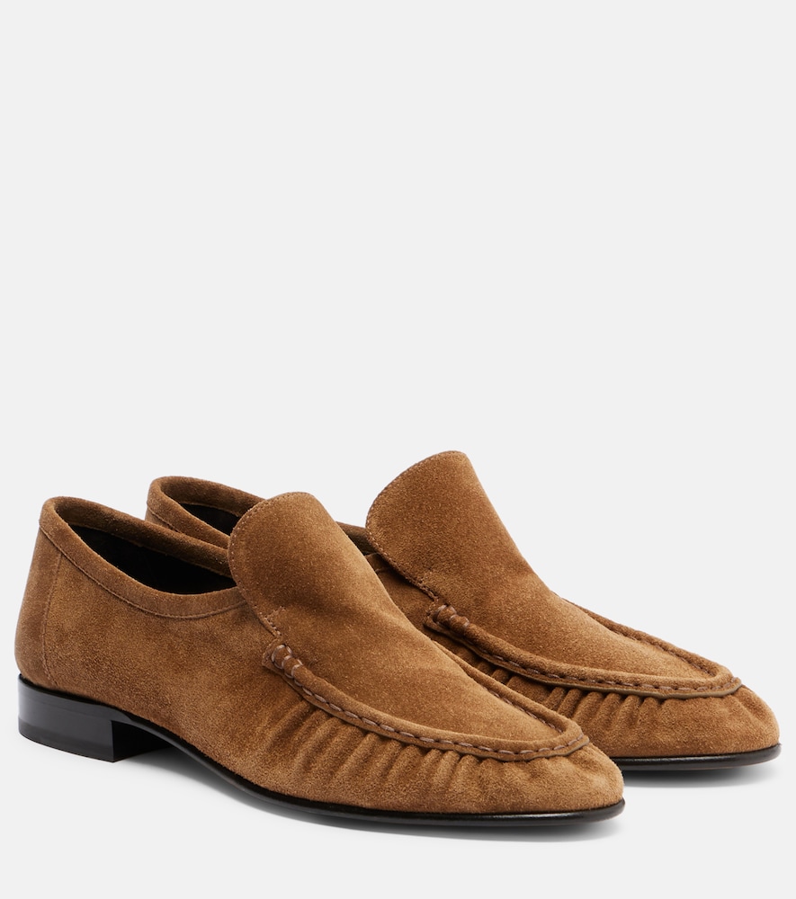 The Row Women's Brown Soft Mocassin Two Suede Loafers UK Size 7.5 - Mytheresa