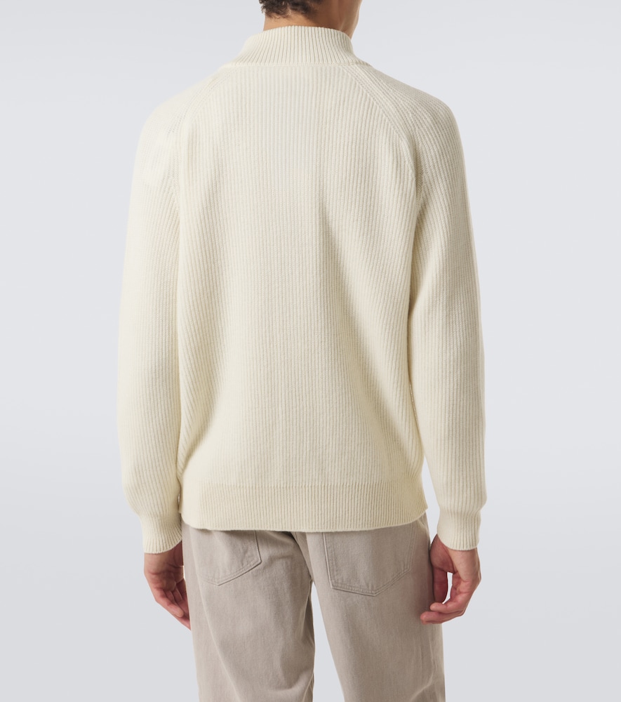 Lardini Ribbed-knit wool and cashmere zip-up cardigan | Thumbnail 2