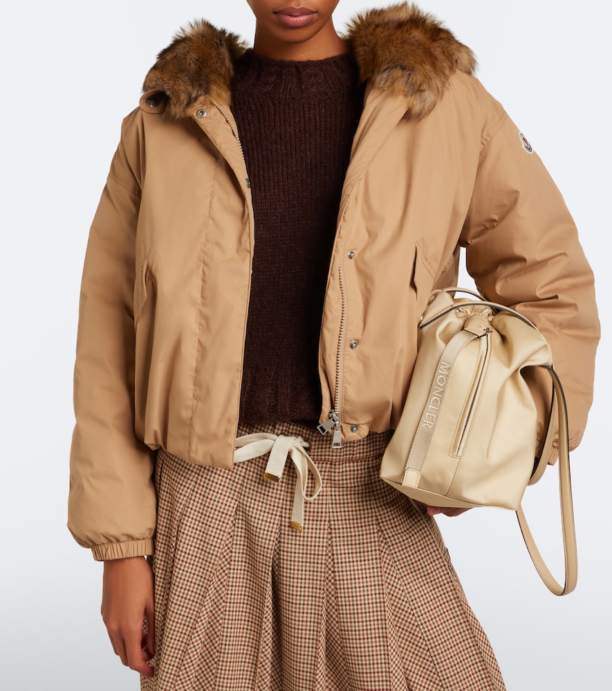 Shearling-Trimmed Cotton-Blend Down Jacket
