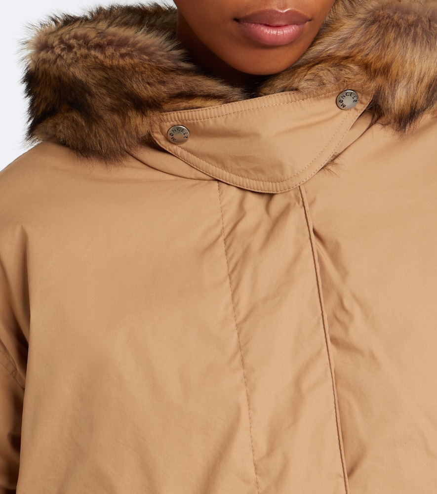 Shearling-Trimmed Cotton-Blend Down Jacket
