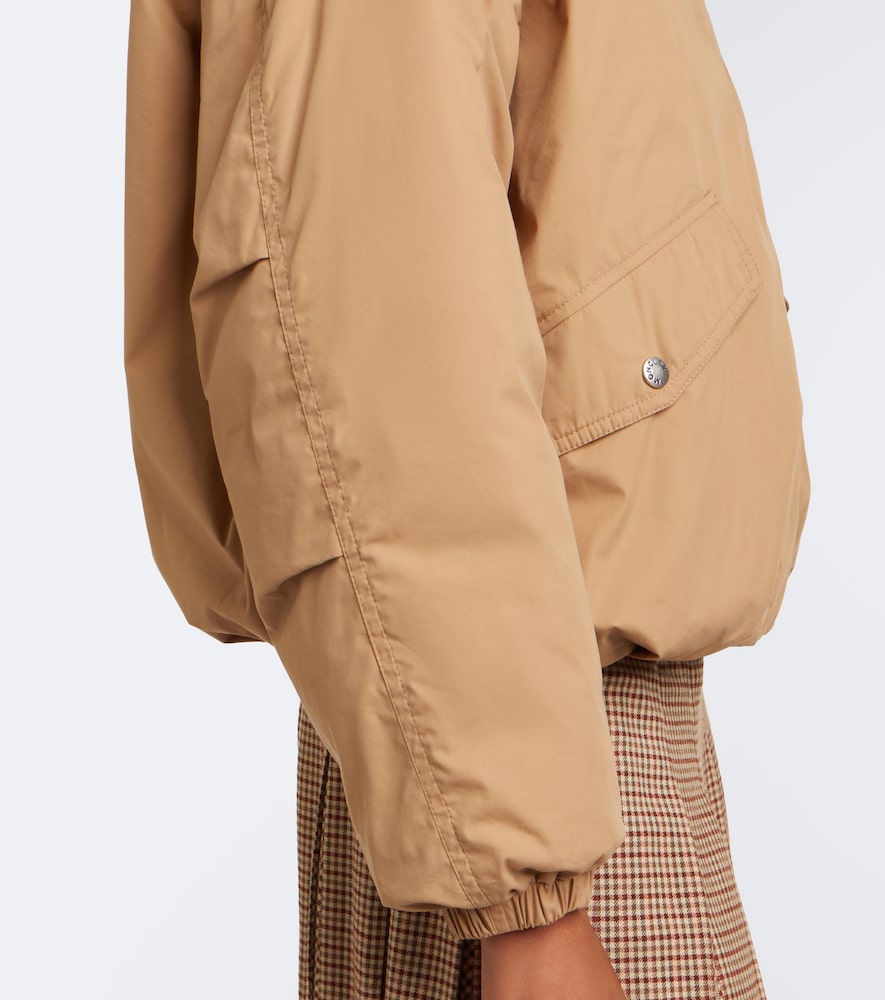 Shearling-Trimmed Cotton-Blend Down Jacket