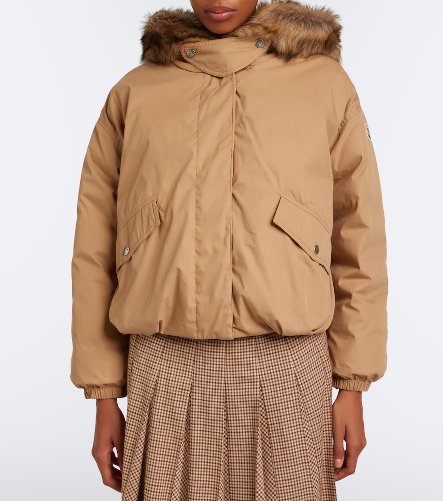 Shearling-Trimmed Cotton-Blend Down Jacket