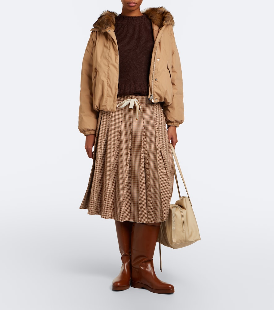 Shearling-Trimmed Cotton-Blend Down Jacket