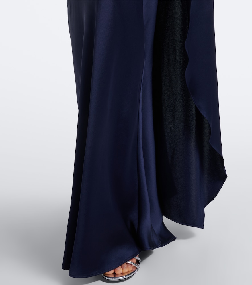 Simkhai Izel asymmetric caped satin gown | Thumbnail 5