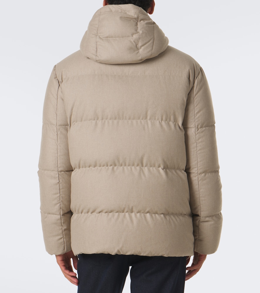 Wool, Silk, And Cashmere Puffer Jacket