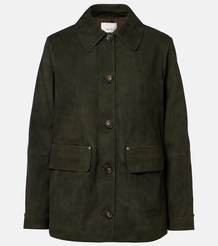 Vince Women's Green Suede Jacket UK Size 8 - Mytheresa