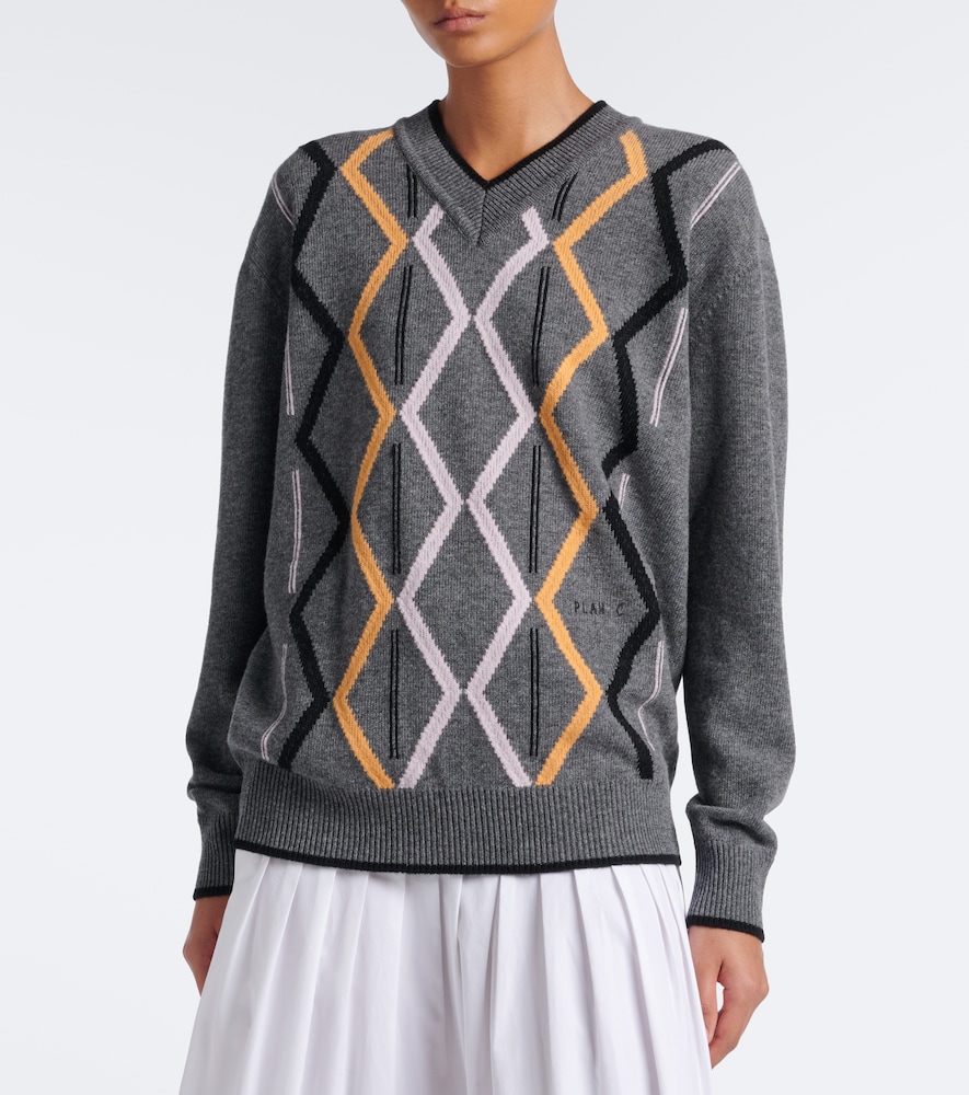 Argyle Wool And Cashmere Sweater