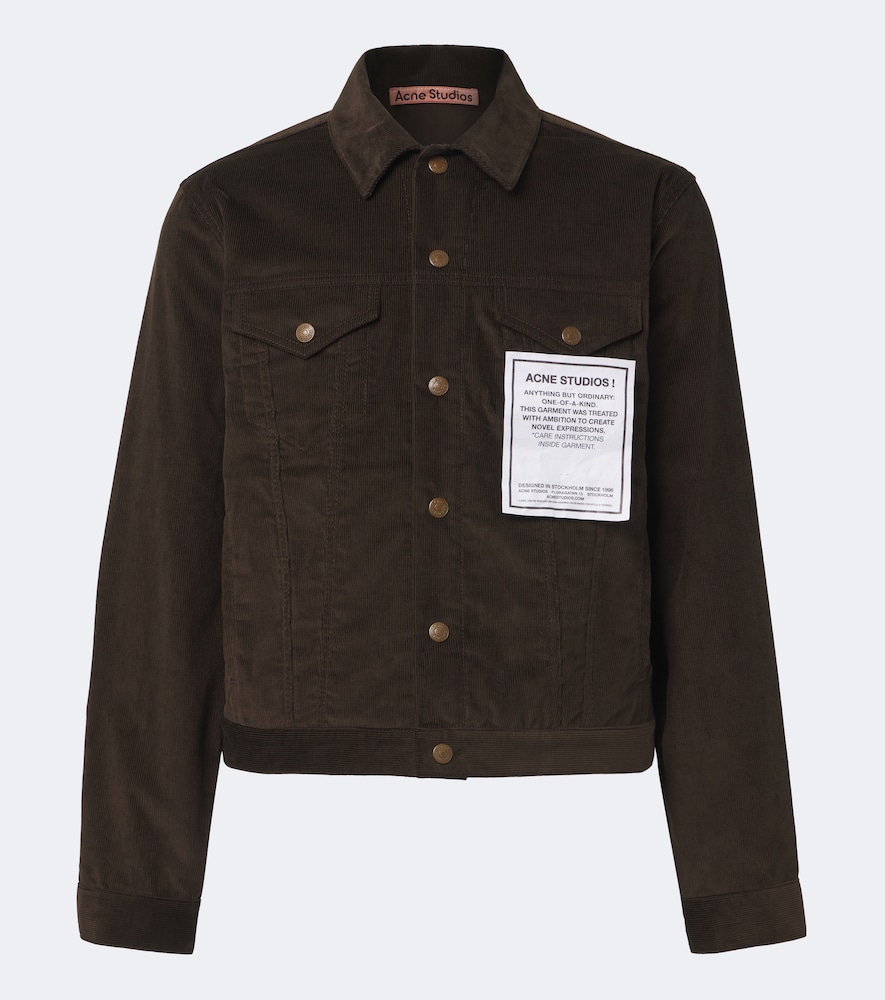 Patch-Appliqué Cotton Corduroy Jacket