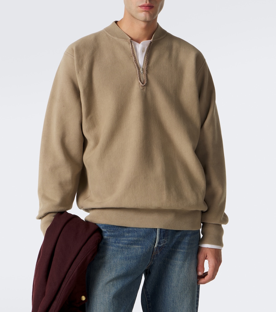 Cotton Zip-Up Sweater