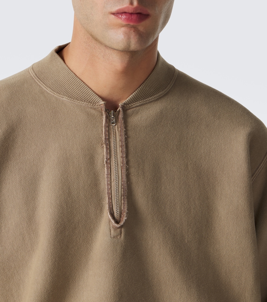 Cotton Zip-Up Sweater