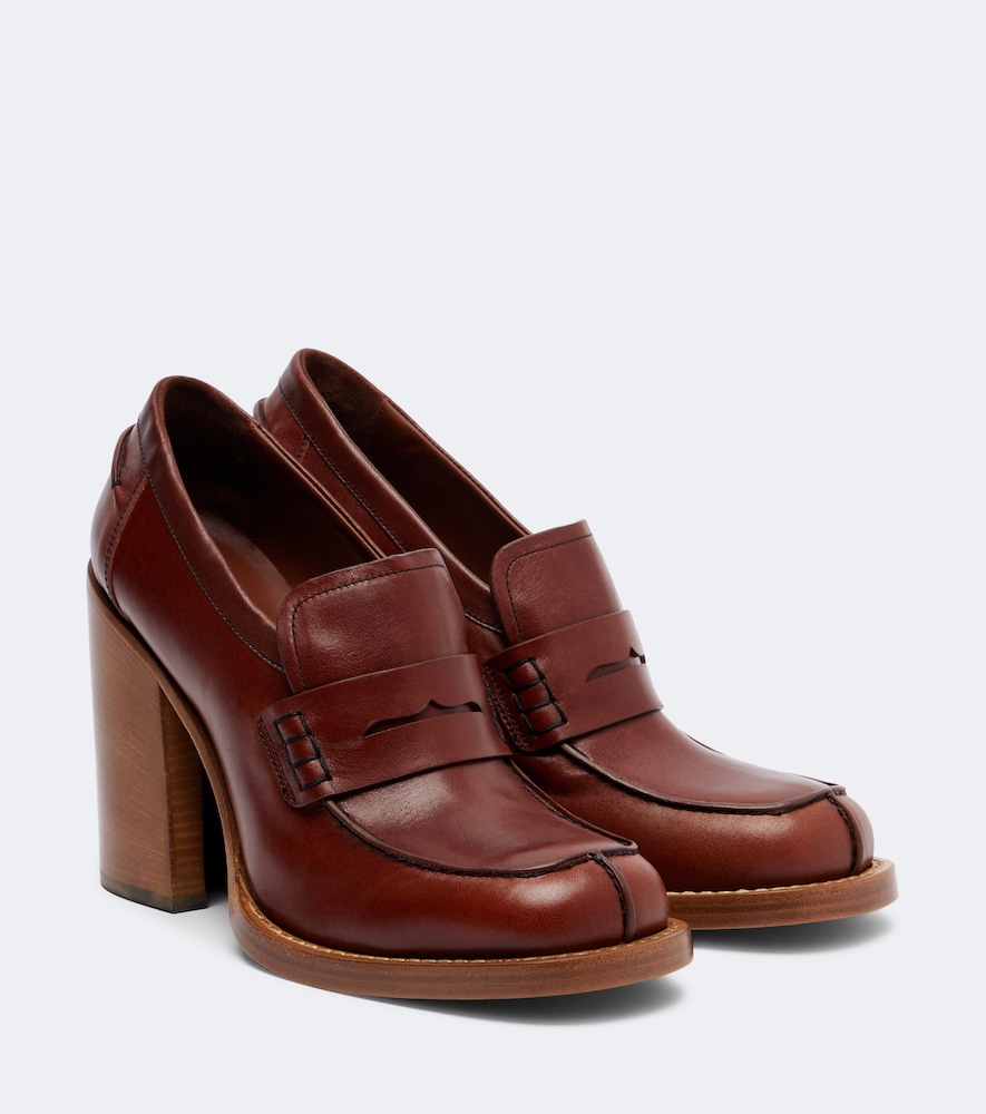 Loafer-Pumps aus Leder