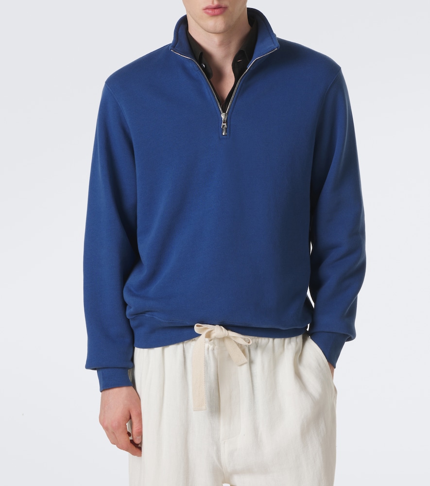 Wyatt Cotton Jersey Half-Zip Sweatshirt