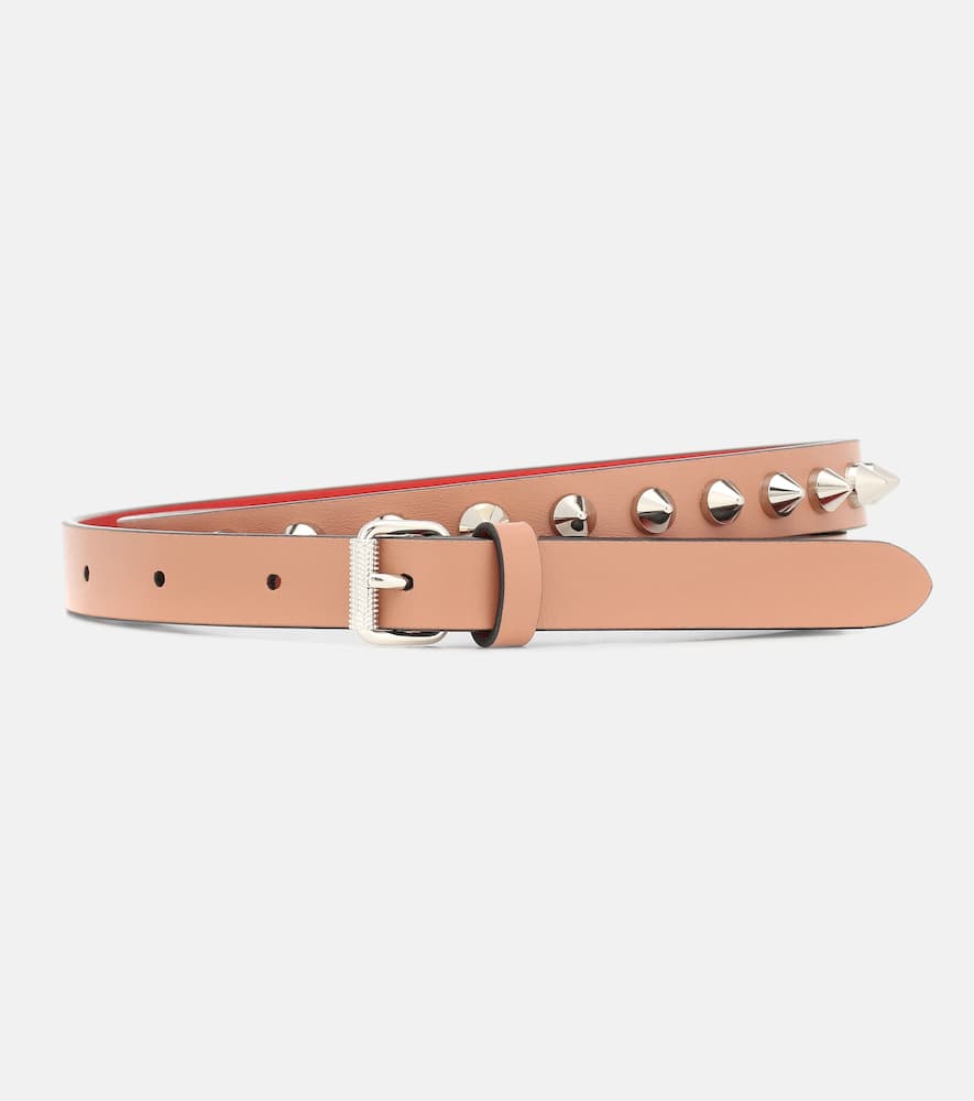 Loubispikes leather belt