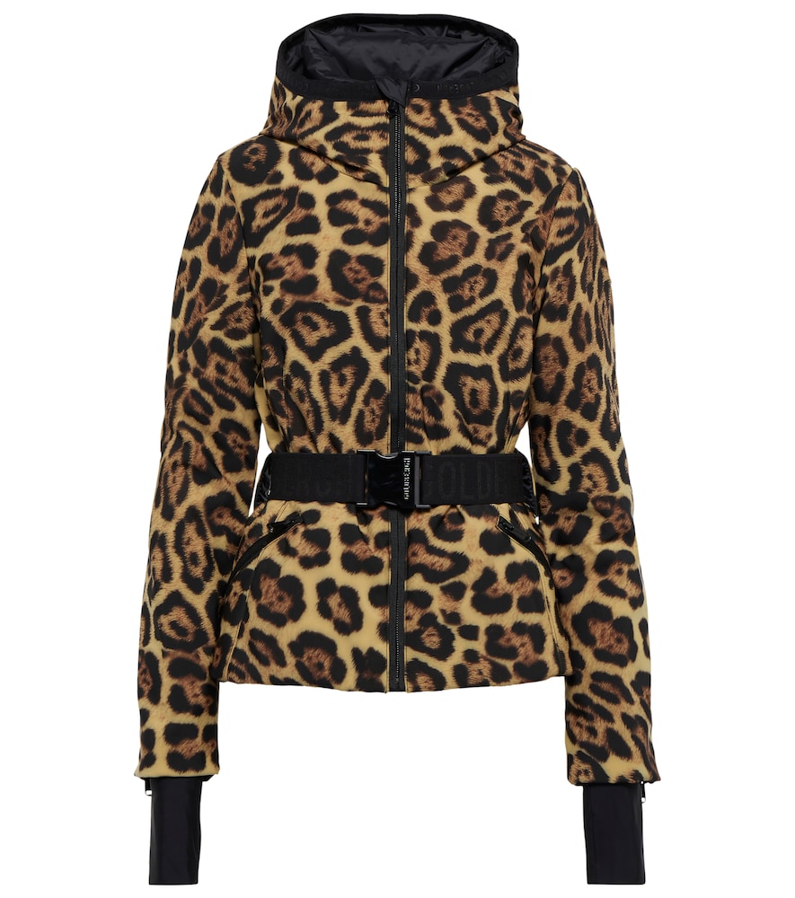 cheetah print ski jacket