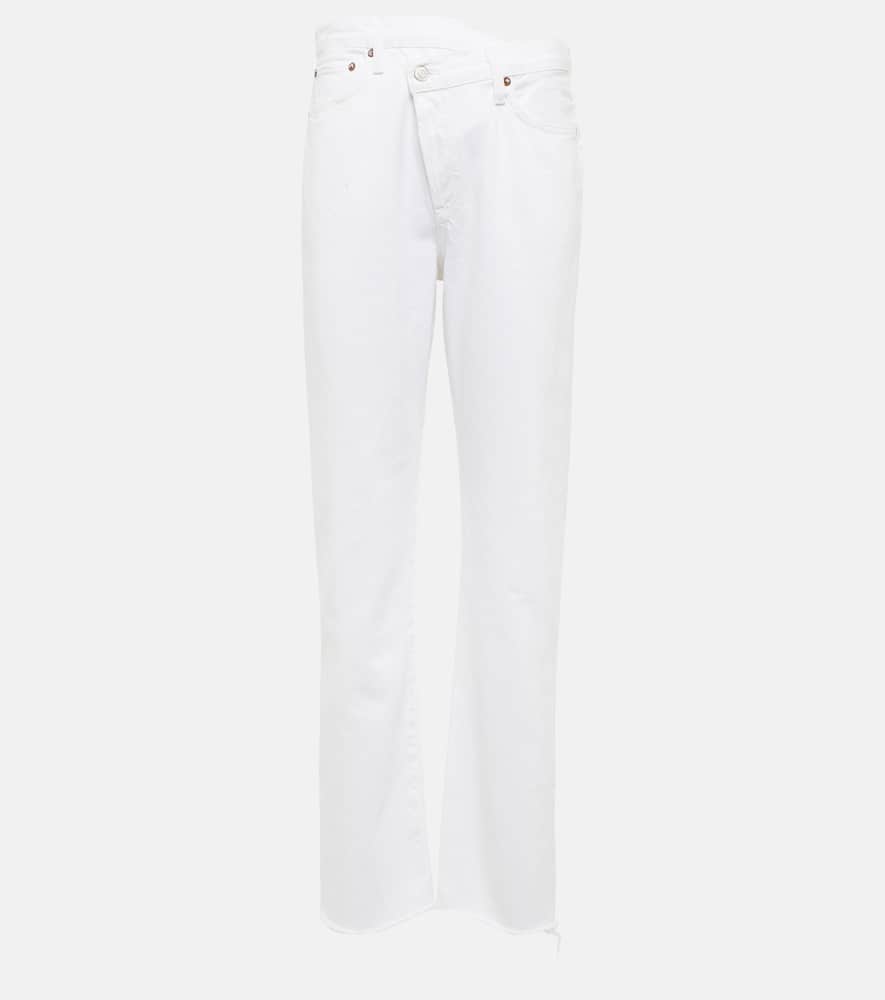 Agolde Crisscross High Waist Organic Cotton Jeans In Element