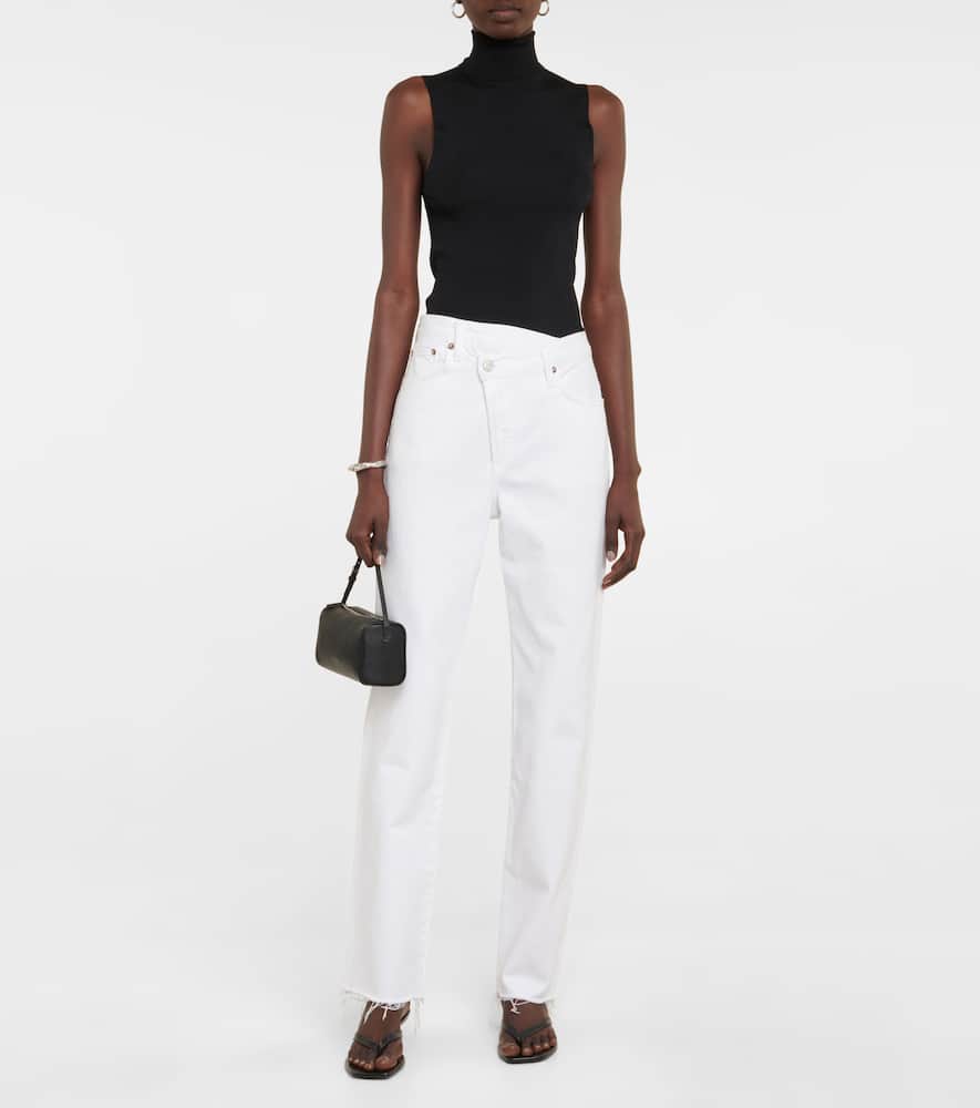 Agolde Crisscross High Waist Organic Cotton Jeans In Element