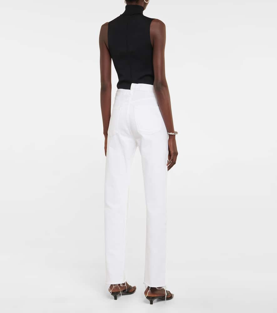 Agolde Crisscross High Waist Organic Cotton Jeans In Element