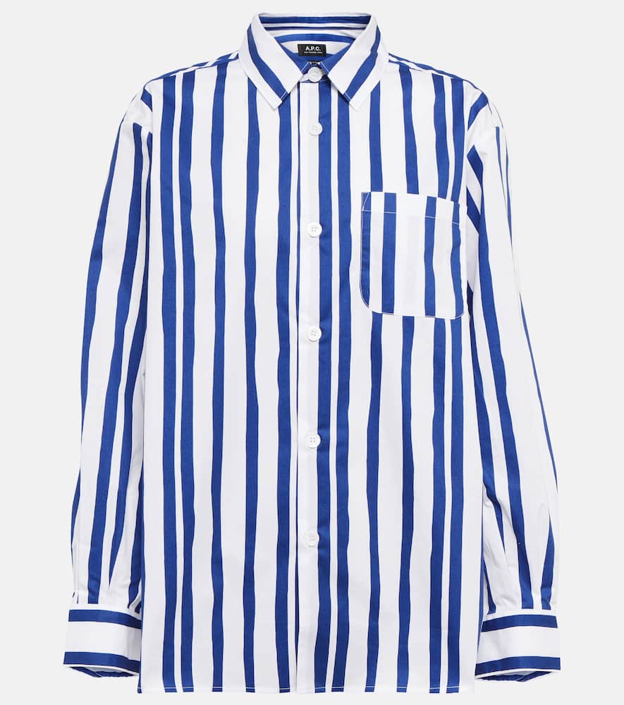 Apc Stripe Print Shirt In Multicoloured