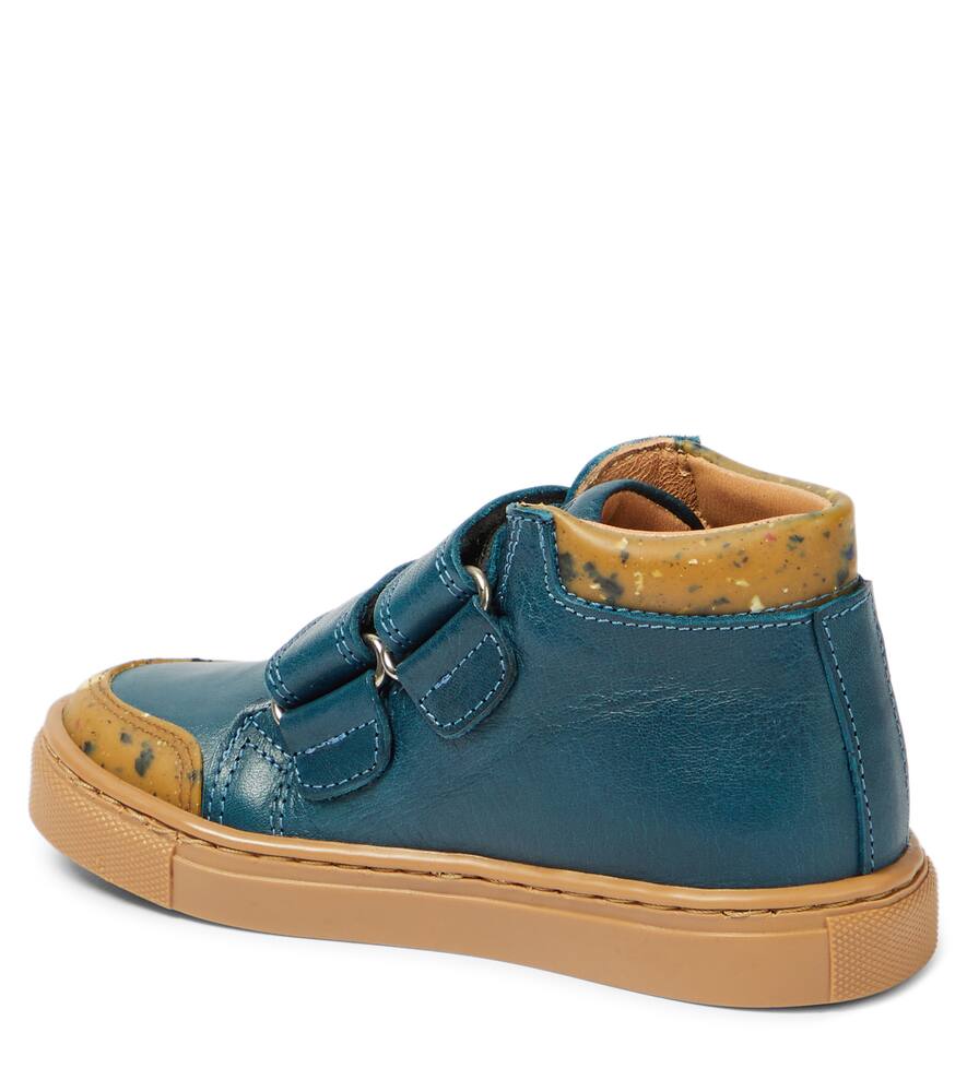 Shop Petit Nord Leather Sneakers In Blue