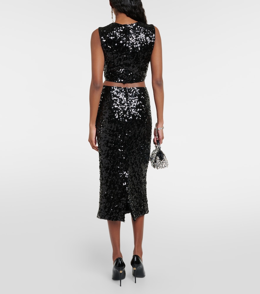  Dolce&gabbana Dolce&gabbana Sequined Crop Top 