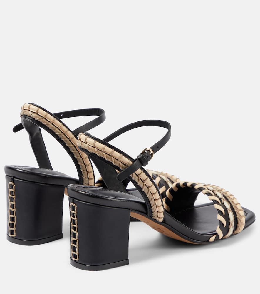 Shop Ulla Johnson Sofia Leather Sandals In Black