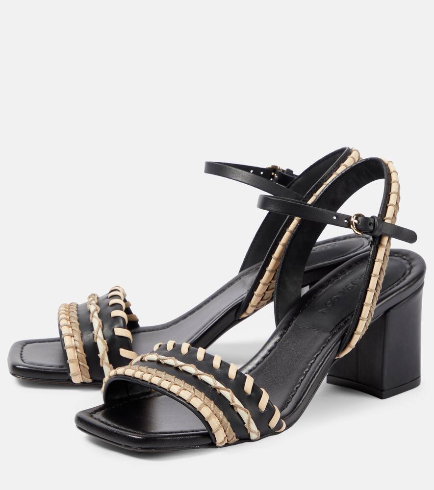 Shop Ulla Johnson Sofia Leather Sandals In Black