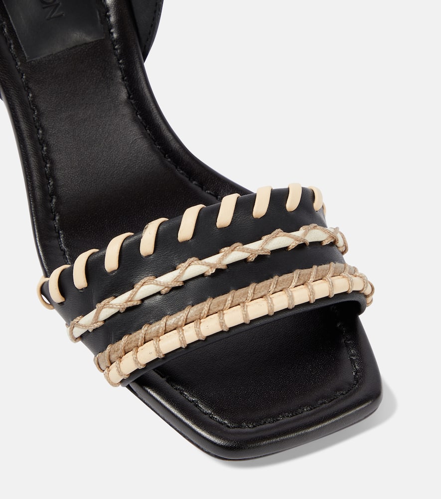 Shop Ulla Johnson Sofia Leather Sandals In Black