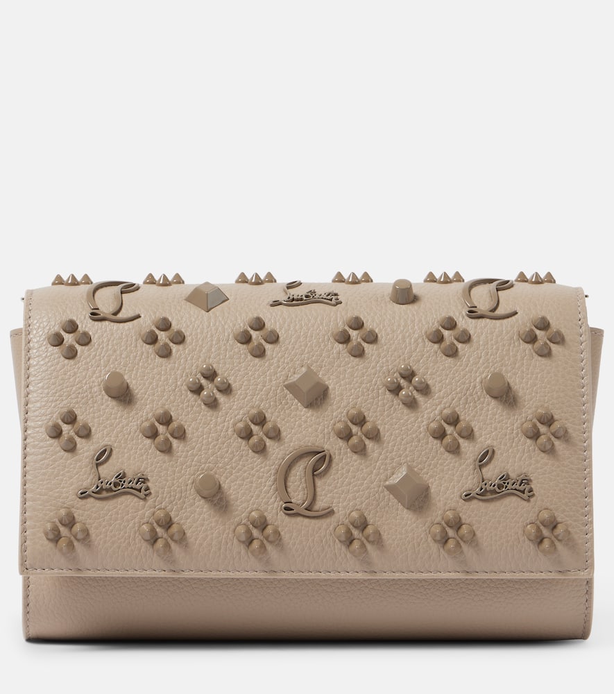 Christian Louboutin Paloma embellished leather clutch