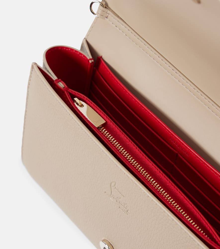 Christian Louboutin Paloma Empire Calfskin Clutch In Beige