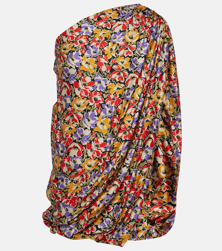 Stella Mccartney Ultra Floral-print Asymmetric Mini Dress In Multicoloured
