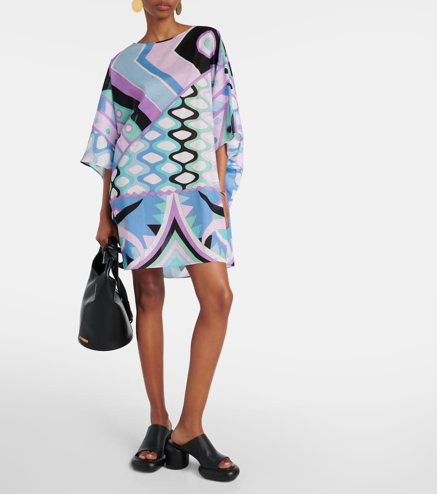 Shop Pucci Vivara Cotton Kaftan In Multicoloured