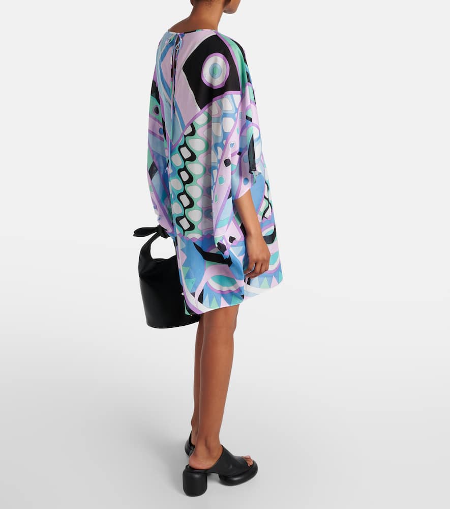 Shop Pucci Vivara Cotton Kaftan In Multicoloured