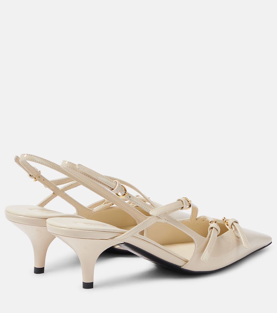 Miu Miu Elegant Mini Leather Pumps With 5.5 Cm Heel In White