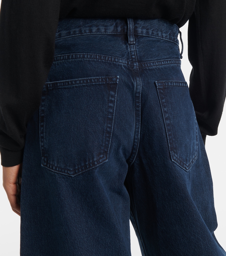 Bubble High-Rise Barrel-Leg Jeans