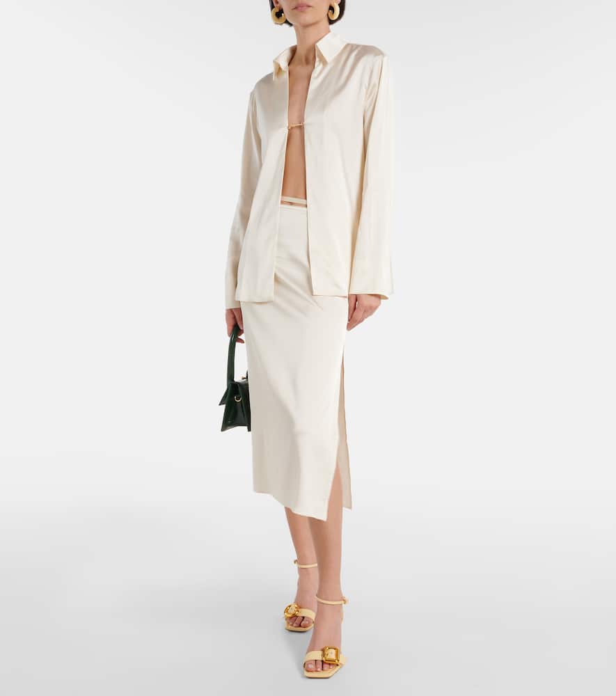 Jacquemus Camicie La Chemise Notte In White