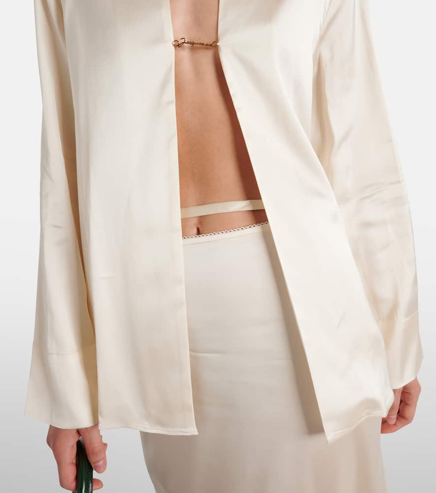 Jacquemus Camicie La Chemise Notte In White