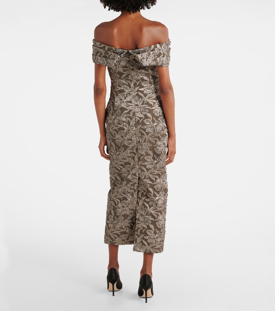  Oscar De La Renta Oscar De La Renta Midikleid Aus Jacquard 