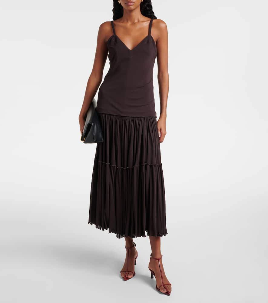 Jil Sander V-neck Blouse In Brown