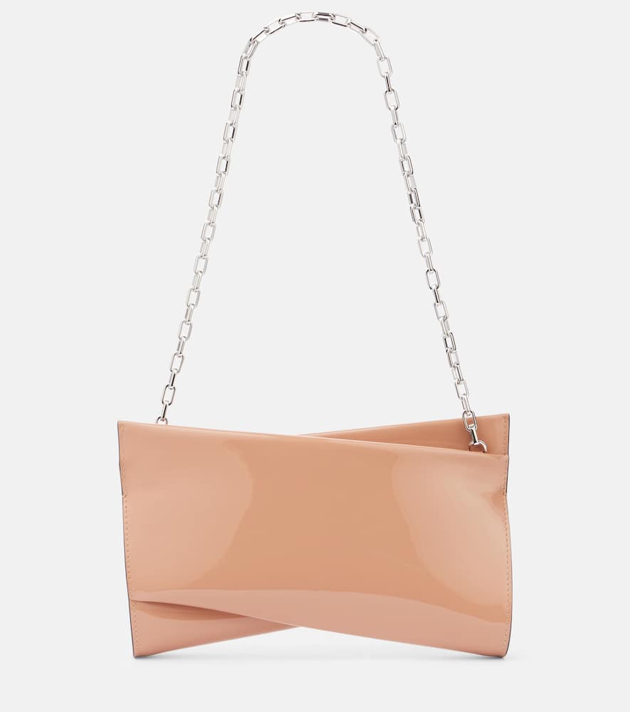 Loubitwist Small patent leather clutch