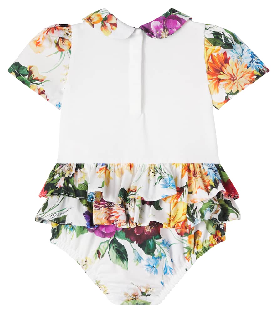 Dolce & Gabbana Baby Dg Floral Cotton Bodysuit
