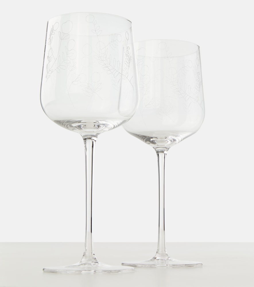  Serax Serax Set De 4 Copas De Vino Blanco Midnight Flowers Mirtillo Tea Por Marni 