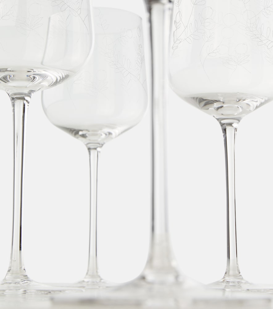  Serax Serax Set De 4 Copas De Vino Blanco Midnight Flowers Mirtillo Tea Por Marni 
