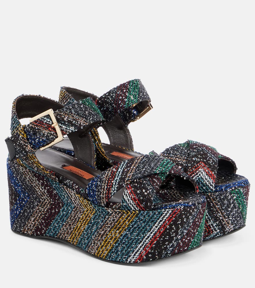 Julia Caperdoni sequined platform sandals